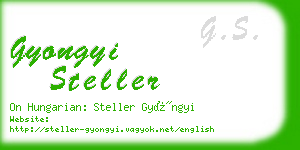 gyongyi steller business card